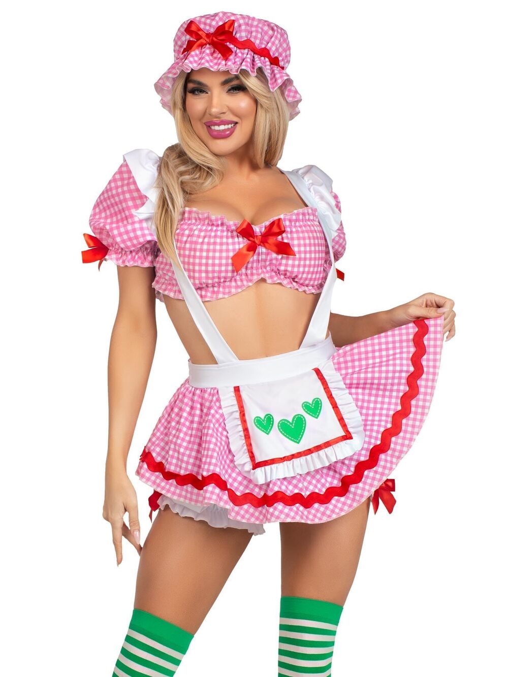 4613 3 Pc Berry Babe Costume Dress Halloween Costume , X-LARGE, Pink